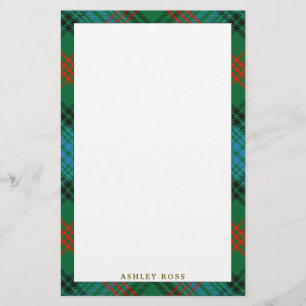 Elegant Clan Ross Tartan Plaid Stationery