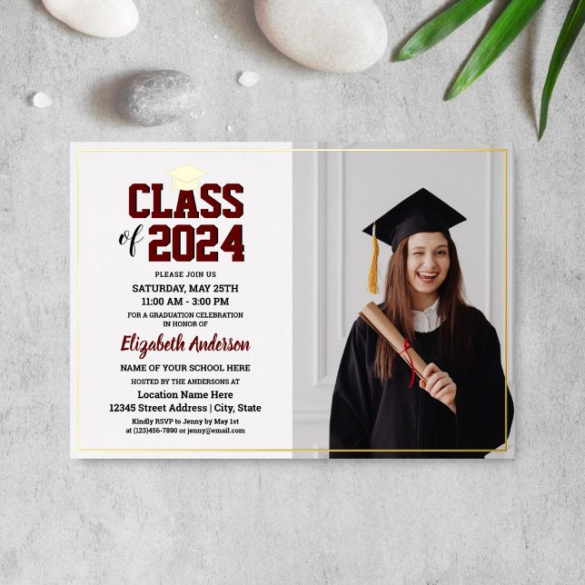 Elegant Class of 2024 Graduate Photo Graduation (Creator Uploaded)