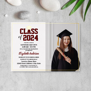 Elegant Class of 2024 Graduate Photo Graduation