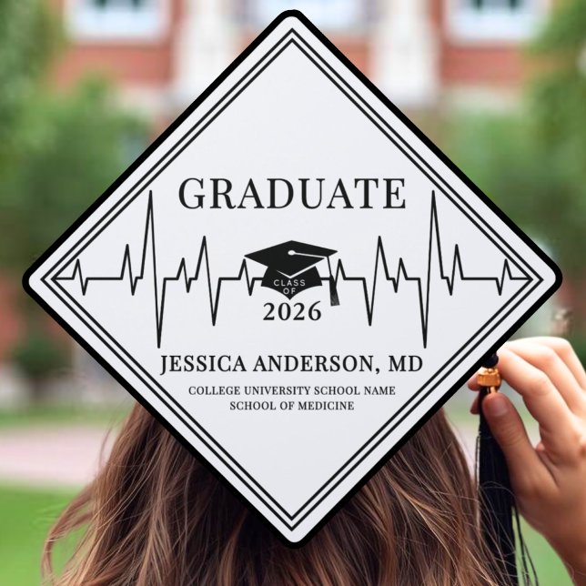 Elegant Class Of 2025 Medical Graduation Cap Topper (Elegant Class Of 2025 Medical Graduation Cap Topper)