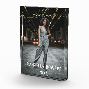 Elegant Class of 20XX Photo Acrylic Block