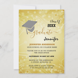 Elegant Class of 20XX, Photo, Topper Graduation Invitation
