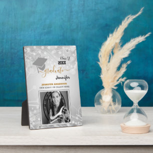 Elegant Class of 20XX, Photo, Topper Graduation Plaque