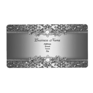 Élégant Classe Argent Damassé Bijou Embossé