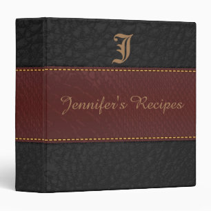 Elégant Classeur à anneau en cuir de recette 3