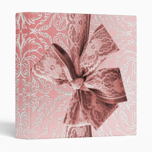 Élégant Classeur en dentelle de ruban rose