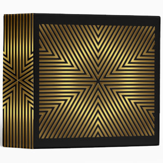 Élégant Classeur en or et en bande noire