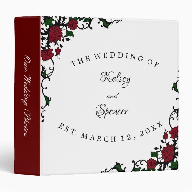 Élégant Classeur photo Red Rose (Devant/Côté)