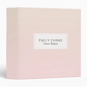 Élégant Classeur rose Millennal Avec Nom Monogramm