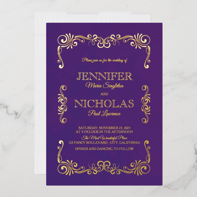 Elegant Classic and Vintage Formal Wedding Design  (Envelope)
