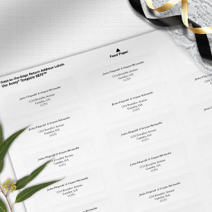 Élégant Classic Black and White Mariage Adresse