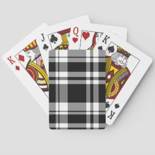 Elegant classic Black and White Plaid Playing Cards