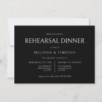 Elegant Classic Black Tie Wedding Rehearsal Dinner