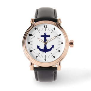 elegant classic Blue anchor Watch