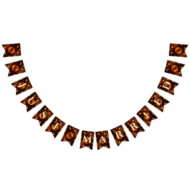 Elegant Classic Boho Modern Gold #901 Wedding Bunting Flags (All)