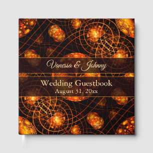 Elegant Classic Boho Modern Gold #901 Wedding Guest Book