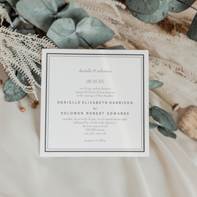 Elegant Classic Border Wedding Invitation (Creator Uploaded)