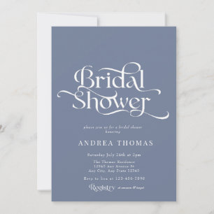 Elegant Classic Calligraphy Bridal Shower Invitation