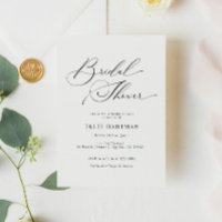 Elegant Classic Calligraphy Bridal Shower