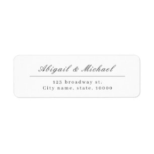Elegant classic calligraphy return address