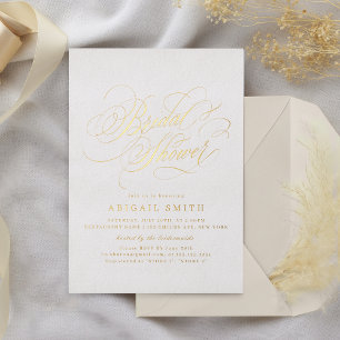 Elegant classic calligraphy vintage Bridal Shower