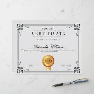 Elegant Classic Certificate of Achievement Gray