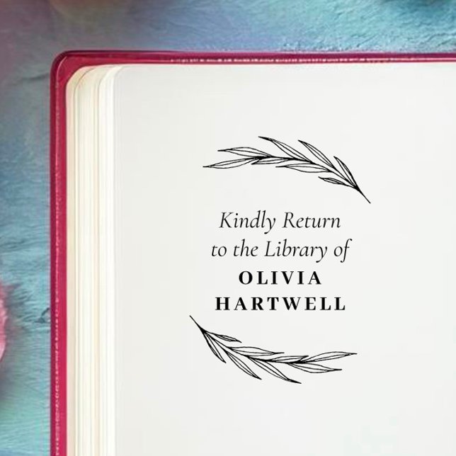 Elegant & Classic Custom Book  Rubber Stamp (Creator Uploaded)