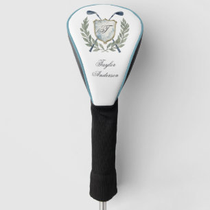 Elegant Classic Custom Monogram Golf Crest Golf Head Cover