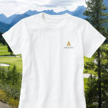 Elegant Classic Custom Name Monogram Personalized Embroidered Shirt<br><div class="desc">Customize the text, and easily create your personalized embroidered T-shirt. Click EDIT DESIGN, then select a text line to change the text colour. You can transfer this design to other Zazzle products and adjust it to fit most Zazzle items. Standard Studio designs are made with high-resolution graphics for professional print....</div>