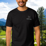 Elegant Classic Custom Name Monogram Personalized Embroidered T-Shirt<br><div class="desc">Customize the text, and easily create your personalized embroidered T-shirt. Click EDIT DESIGN, then select a text line to change the text colour. You can transfer this design to other Zazzle products and adjust it to fit most Zazzle items. Standard Studio designs are made in high-resolution graphics for professional print....</div>