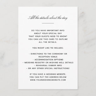 Elegant Classic Details Enclosure Card