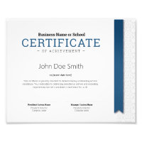 Elegant Classic Diploma Certificate blue ribbon