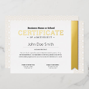 Elegant Classic Diploma Certificate gold foil Holiday Card