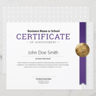 Elegant Classic Diploma Certificate gold foil seal