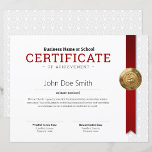 Elegant Classic Diploma Certificate gold foil seal