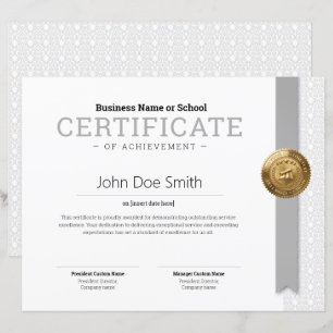 Elegant Classic Diploma Certificate gold foil seal
