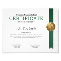 Elegant Classic Diploma Certificate gold foil seal