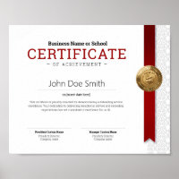 Elegant Classic Diploma Certificate gold foil seal