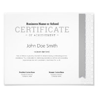 Elegant Classic Diploma Certificate grey ribbon
