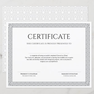 Elegant Classic Diploma Certificate printable
