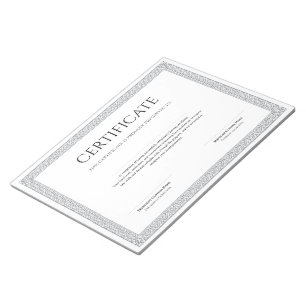 Elegant Classic Diploma Certificate printable Notepad