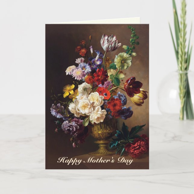 Elegant Classic Dutch Master Still Life Art Holiday Card (Front)