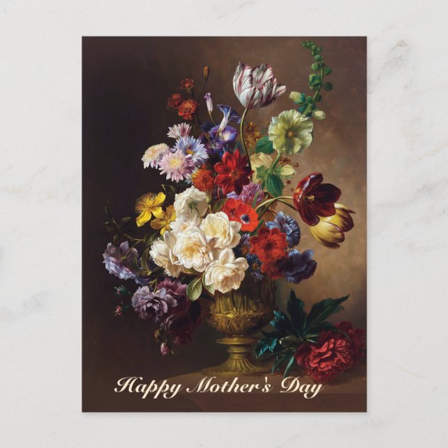 Elegant Classic Dutch Master Still Life Art Postcard (Front)