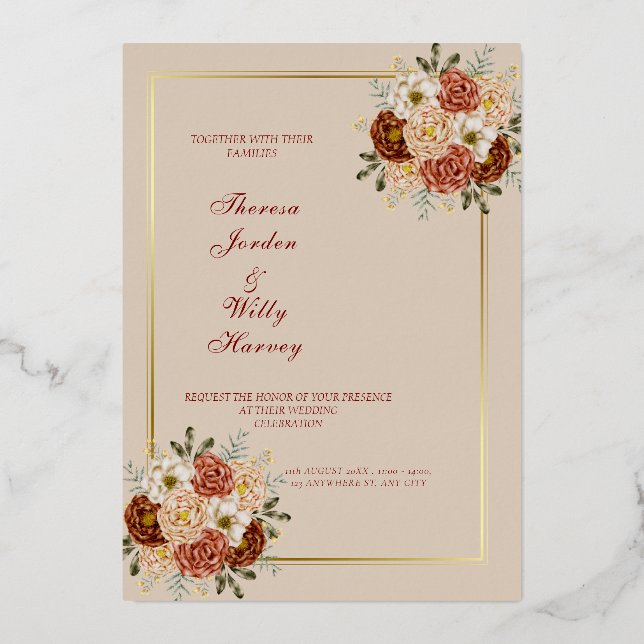 Elegant Classic être et des invitations de mariage (Recto)