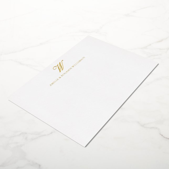 Elegant Classic Family Monogram Minimalist Wedding (Rotated)