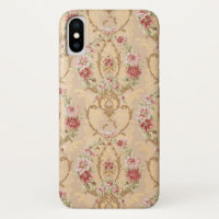 Elegant Classic Floral and Gold Rococo Filigree