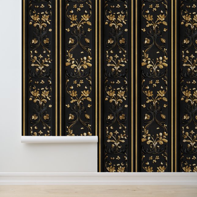 Elegant Classic Floral Pattern Wallpaper (Application)