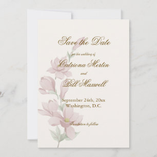 Elegant Classic Florals Save The Date Card