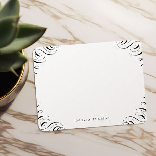Elegant classic flourish personalized Stationery Card