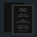 Elegant Classic Formal Black White Wedding Save The Date<br><div class="desc">Elegant Classic Formal Black White Frame Wedding Save the Date Invitation Card</div>